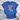 Blue t-shirt with patriotic design on a wooden surface with shorts and sneakers.