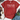 red t-shirt with Christmas-themed text and lights