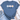 Blue t-shirt with 'Life is Good' and flower designs on a light background