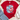 Red t-shirt with a smiley face design featuring flowers and an American flag, placed on a textured surface with jeans and sneakers.