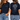 A navy blue short-sleeve graphic T-shirt shown on a model from both the front and back. The front has a small white 'BOLD FAITH' text print on the left chest.