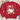 A heather red crewneck sweatshirt featuring a festive Christmas graphic of a white goose with a red bow, surrounded by pink flowers, green holly, and holiday ornaments, laid flat on a cream fabric background.