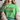 A woman wearing a bright green graphic t-shirt with the words 'FAITH OVER FEAR' printed on the front. The word 'FAITH' is filled with a colorful floral pattern, while 'OVER FEAR' is in black script.