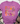 A heather purple short-sleeve t-shirt with a colorful floral graphic and the text 'Happiness and joyous living' printed on the front, styled in a flat-lay with jeans, a knit blanket, and lace-up shoes on a white wood background.