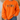 A person wearing a bright orange crewneck sweatshirt with a graphic of four dancing sports balls (football, foam finger, basketball, and baseball) on the chest, paired with blue jeans in a cozy indoor setting.