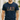 Navy blue t-shirt with 'DAD' printed in camouflage and American flag design.