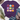 A purple short-sleeve T-shirt laid flat on a white wood surface, styled with jeans, loafers, a hat, and eucalyptus. The shirt has a large central graphic of nine colorful patterned pumpkins arranged in a 3x3 grid.