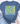 Blue t-shirt with starfish and shell design on a white surface