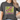 Person wearing a dark gray t-shirt with a colorful starfish design and text.